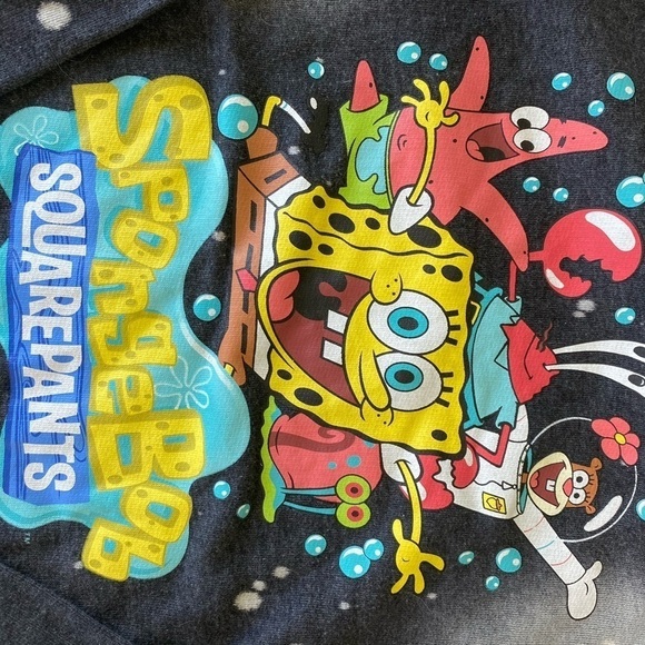 NICKELODEON Sponge Bob Square Pants Hooded Sweatshirt Unisex Size Small - Picture 3 of 8